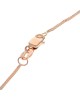 Black Mother-of-Pearl Sea Turtle Drop Necklace in Rose Gold